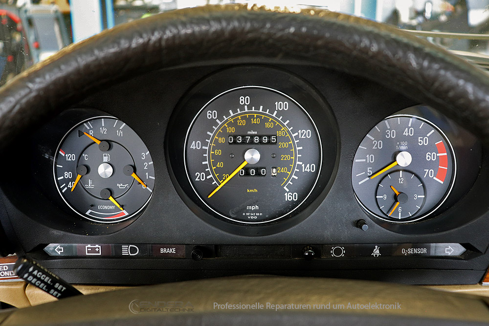 Tachoumbau mph auf km/h Mercedes SL R107